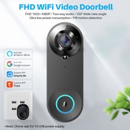 Tuya Smart Video Doorbell Camera 1080P WiFi Video Intercom Door Bell Camera Two-Way Audio Works Home