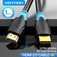 Vention สาย HDMI ต่อทีวี 4k 60Hz HDMI ชายไปชาย 2.0 สาย  พร้อม 3D ต่อเข้าคอม TV Projector แล็ปท็อป PS