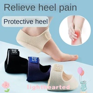 LIGHTHEARTED 1PAIR Gel Heel Cushion, S/L Relieves Pain Heel Socks, Breathable Anti-Crack Reduces Pre