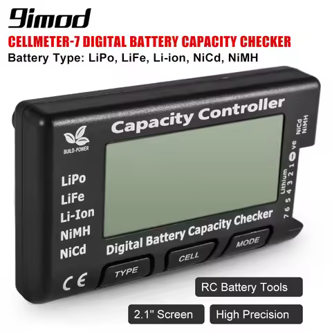9IMOD RC CellMeter-7 Digital Battery Capacity Checker Controller LiPo LiFe Li-ion NiMH Nicd Battery 