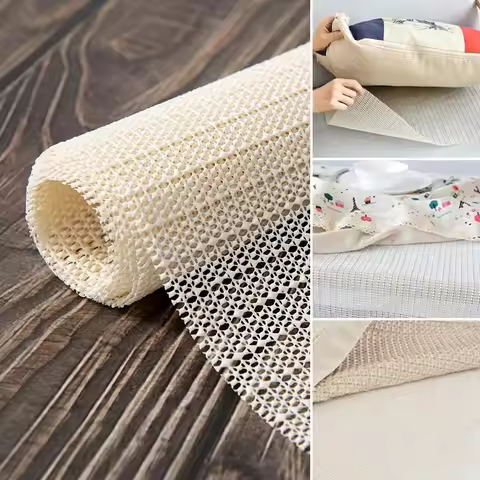 50cm*80cm PVC Foaming Non Slip Mat Mattress Sofa Mat Antiskid Net Cloth Household Carpet Yoga Mat An