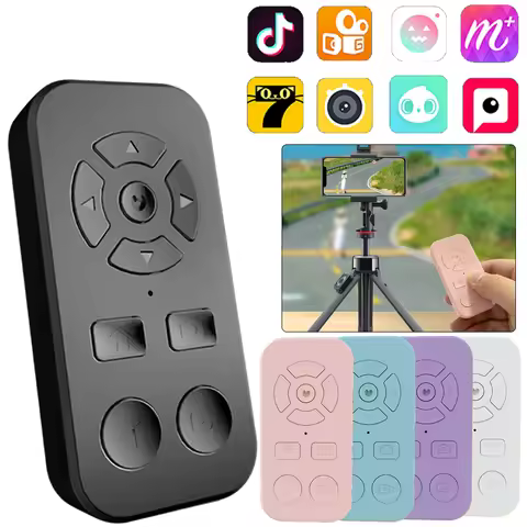 Universal Bluetooth Remote Control Protable Selfie Stick Camera Controller Shutter Rechargeable Wire