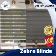 Sharp Point Zebra BLIND BLACKOUT 1 - Zebra Roll Curtain - Minimalist Roll Curtain