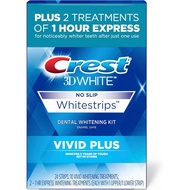 Crest 3D Whitestrips, Vivid Plus, Teeth Whitening Strip Kit, 24 Strips (10 treatments)