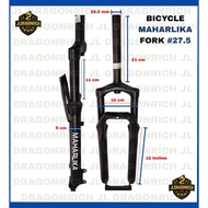 Bicycle Fork Maharlika Size 27.5 Air Suspension Fork Black