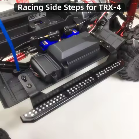 KYX Racing Aluminum Alloy Side Step Running Boards Foot-Plate for RC Crawler Car Traxxas TRX-4 TRX4