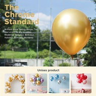 happylivingl 50PCS Chrome 10" Metallic Latex Balloons Birthday Decor Party Ballon Decorations