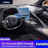 For Chevrolet Corvette 2021-Present) Car Interior Center Console Transparent TPU Film Protective Ant