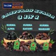 Healthy Mixed Dates | Campuran Kurma Ajwa, Mariami, Safawi | Grade AAA | Organic Dates | Natural | F