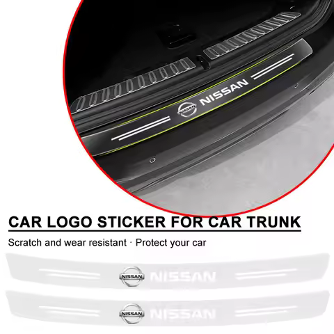 1Pcs Car Rear Bumper Trunk Guard Stickers Car Accessories for Nissan Nismo Almera Tiida Juke Teana Q