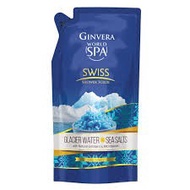 (Ready Stock)Ginvera World Spa Swiss Shower Scrub (Glacier Water &amp; Sea Salts) Refill Pouch 600ml