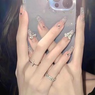 Children Wearing Nails Girls Dedicated 2025 New Year Style Medium Long Style Children Going to Stude