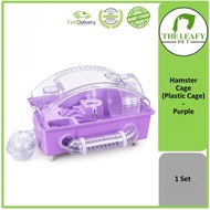 Sangkar Hamster Mewah / Luxury Hamster Cage with External Bathroom & Running Wheel - (Plastic / Wire