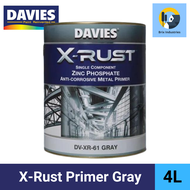 Davies X-Rust Zinc Primer Gray 1 Liter or 4 Liters (Gallon) #DV-XR-61 Anti-Corrosive Metal Primer