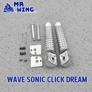 พักเท้าหลังมิเนียม ใส่เวฟทุกรุ่น/sonic/click/dream  งานชุบอย่างดี พักเท้าเวฟ110i เวฟ125 เวฟ100ได้ทั้