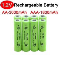 4PCS AA/AAA 1.2V 3000mAh 1800mAh rechargeable battery high quality durable rechargeable battery Toy 