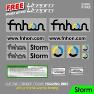 Cutting sticker frame Folding Bike Fnhon Storm model.