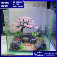 Mini Fish Tank Layout Size D20cm x W20cm x H20cm Pink Tree