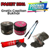Buy Package 3 in 1 gat capitan Bukhur Gahru + hajar aswad + magic charcoal 1 pack