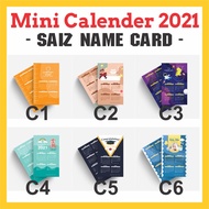 [EzShopM] Mini Calender 2022 saiz Name card @ Business Card - Double Sides (100s)