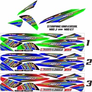MERAH HIJAU VARIATION STRIPING STICKER yamaha mio J/MIO GT 3 NEW VARIATION MOTIF SIMPLE GREEN RACING