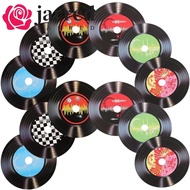 JARRED 20pcs Vinyl Record Decoration, Paper Records Artwork Record Wall Decal, Wall Music Signs Orna