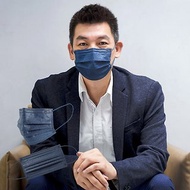 鉅瑋【成人口罩-深邃藍】型男必備 珊瑚壓紋 藍色口罩 台灣製