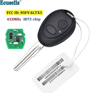 Remote Key Fob 2 buttons 433Mhz ID73 chip for Land Rover Discovery 1999-2004 FCC ID: N5FVALTX3 uncut