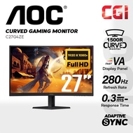 AOC 27" C27G4ZE VA FHD HDR10 Adaptive Sync 280Hz 0.3ms Delta E<2 Frameless Curved Gaming Monitor