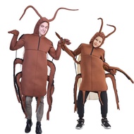 Halloween Cosplay Cockroach Parent-Child Costume, Funny Outfit for Adults and Children, Cockroach Co
