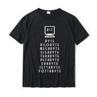 FUNNY Computer Memory T-Shirt (Bit Byte Megabyte Terabyte) Top T-Shirts Design Newest Cotton Tops & 