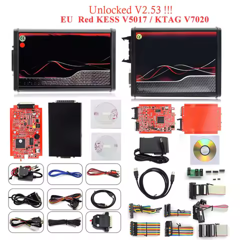V2.80 KESS V5.017 EU Red KTAG V7.020 4 LED 2.25 Online KESS 5.017 K-TAG 7.020 OBD2 Diagnostic ECU Pr
