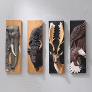 American Deer Head Animal Head Wall Hanging Wall Decoration Creative Retro Three-Dimensional Entranc
