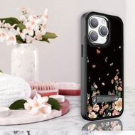 iPhone 15 14系列 軍規防摔鋁合金鏡頭框立架手機殼-夜紛飛