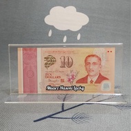 Akrilik Tempat Uang Pajangan Hiasan Singapura 10 Dolar Limited Edition