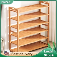 BMZAR-Bamboo Shoe Rack Multifunctional Organizer Shoe Rack Rak Kasut Kayu Multi-Layer Shoe Cabinet Large Capacity Shoe Rack