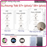 PPF & Carbon Texture Sticker Samsung tab s7+ (plus) (SM T970 T976B) / S8+ (plus) (SM X800 X806) scre