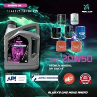 MOTION 20w50 4L API SM MINERAL Diesel Engine Oil Car