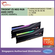 G.SKILL DDR5 TRIDENT Z5 NEO RGB AMD EXPO 6000MT/s Dual Channel | 2x16GB | 1.35V | 36-36-36-96 | F5-6000J3636F16GX2-TZ5NR [MM 4068]