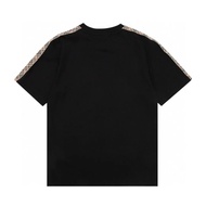 Summer New Products Round Neck Short Sleeve [Official Synchronization] Plaid Ribbon Stitching Short 