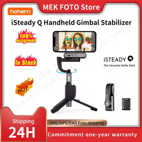 Hohem iSteady Q Handheld Gimbal Stabilizer Phone Selfie Stick Extension Rod Adjustable Tripod with R