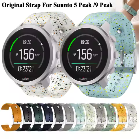 Original 22mm Silicone Strap Compatible With Suunto 5 Peak Multicolor Translucent Watchband For Suun