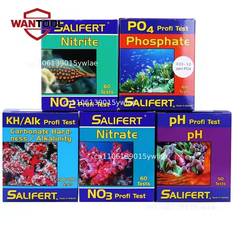 Seawater Tester Coral Cylinder Water Quality Test CA MG KH NO3 PO4 NO2 PH K SR B English