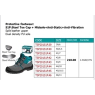 TOTAL Safety Boots with Steel Toe Cap & Steel Midsole (Men Shoe Size: UK 6 - 11 / EU 39 - 46) - TSP2