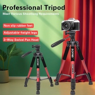 55'' Tripod for Camera Mobile Phone Flexible Travel Professional Camera Tripod Stand for Mobile Dslr Camera Travel Video Record