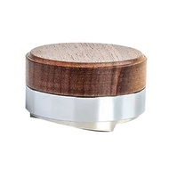 wsustore--Coffee Tamper Coffee Distributor Tool Walnut Cover Espresso Leveler Fits for Portafilter E