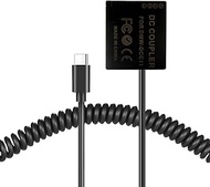 Raeisusp Type-c Spring Cable DMW-DCC11 DC Coupler DMW-BLE9 DMW-BLG10 Dummy Battery Compatible with P