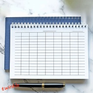 TWINKLE1 Financial Record Book, Sturdy Cover Universal Line Pages Spiral Bound Notebook, Horizontal 