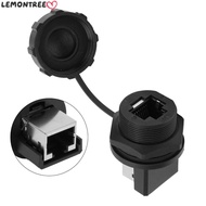 LEMONTREE 2PCS RJ45 Adapter, RJ45-180° IP67 RJ45 Connector, Durable Waterproof RJ45 Panel Mount Outd
