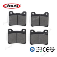 Arashi Front Rear Brake Disc Rotor Organic Brake Pads For YAMAHA FZR600 1989 / XJ600 1984-1991 / FZX